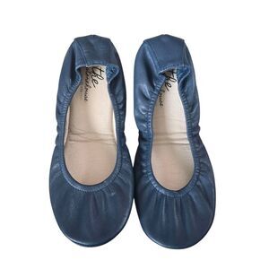 The Storehouse Ballet Flats Women's Size 7 Navy Blue Leather Slip-On Comfort